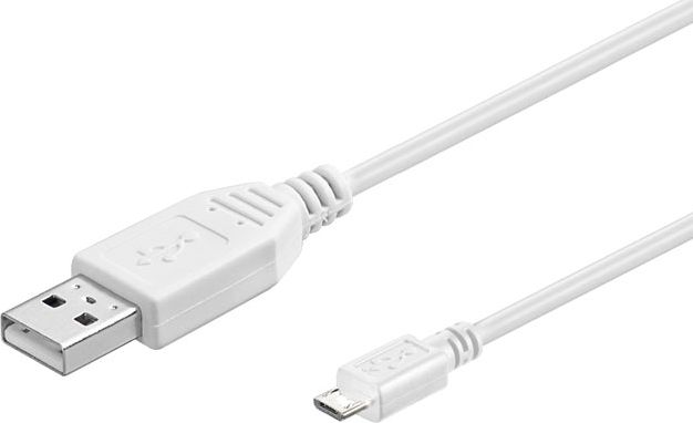 Kabllo USB Microconnect USBABMICRO0.60W, USB 2.0, 0.6m, e zezë