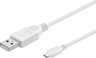 Kабел USB Microconnect USBABMICRO0.60W, USB 2.0, 0.6 m, црн