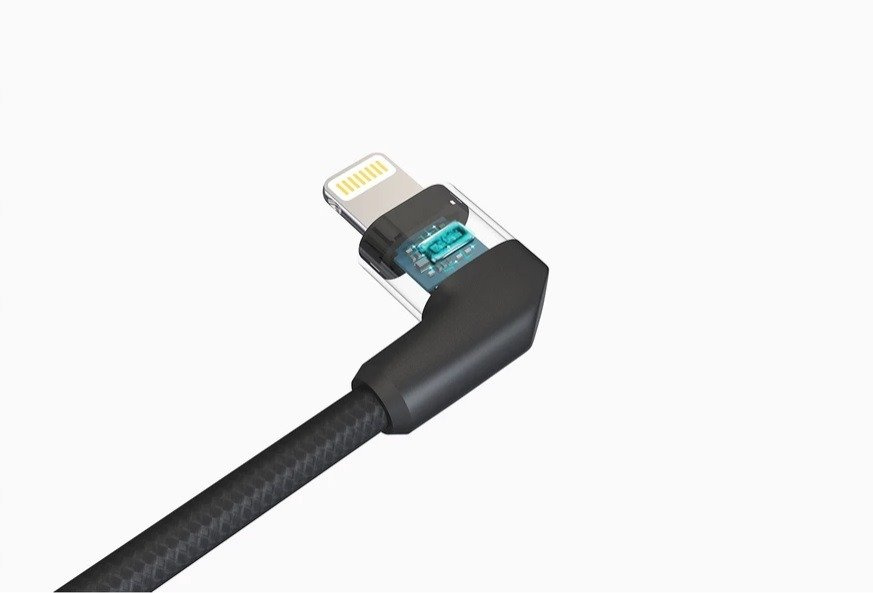 Kabllo USB në Lightning PGYTECH P-GM-115, 0.35m, për iPhone i kuq e zi