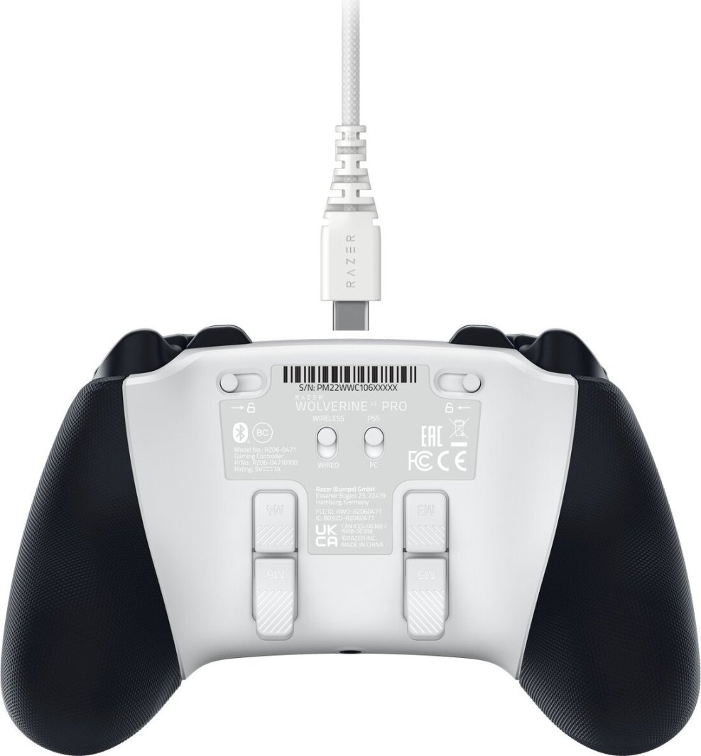 Kontroller Razer Wolverine V2 Pro, wireless / me kabllo, i bardhë
