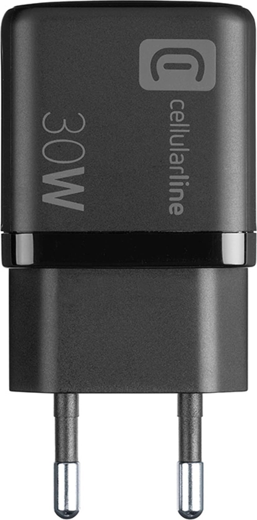 Karikues rrjeti Cellularline USB Charger Multipower Micro 30W GaN, 2 porta, i bardhë