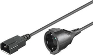 Kabllo zgjatues fuqie Microconnect PE130100, 1m, C14 në Schuko, i zi
