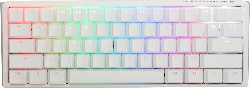 Tastierë mekanike Ducky One 3 Mini Pure White, 60%, USB Type C, gjermane e bardhë