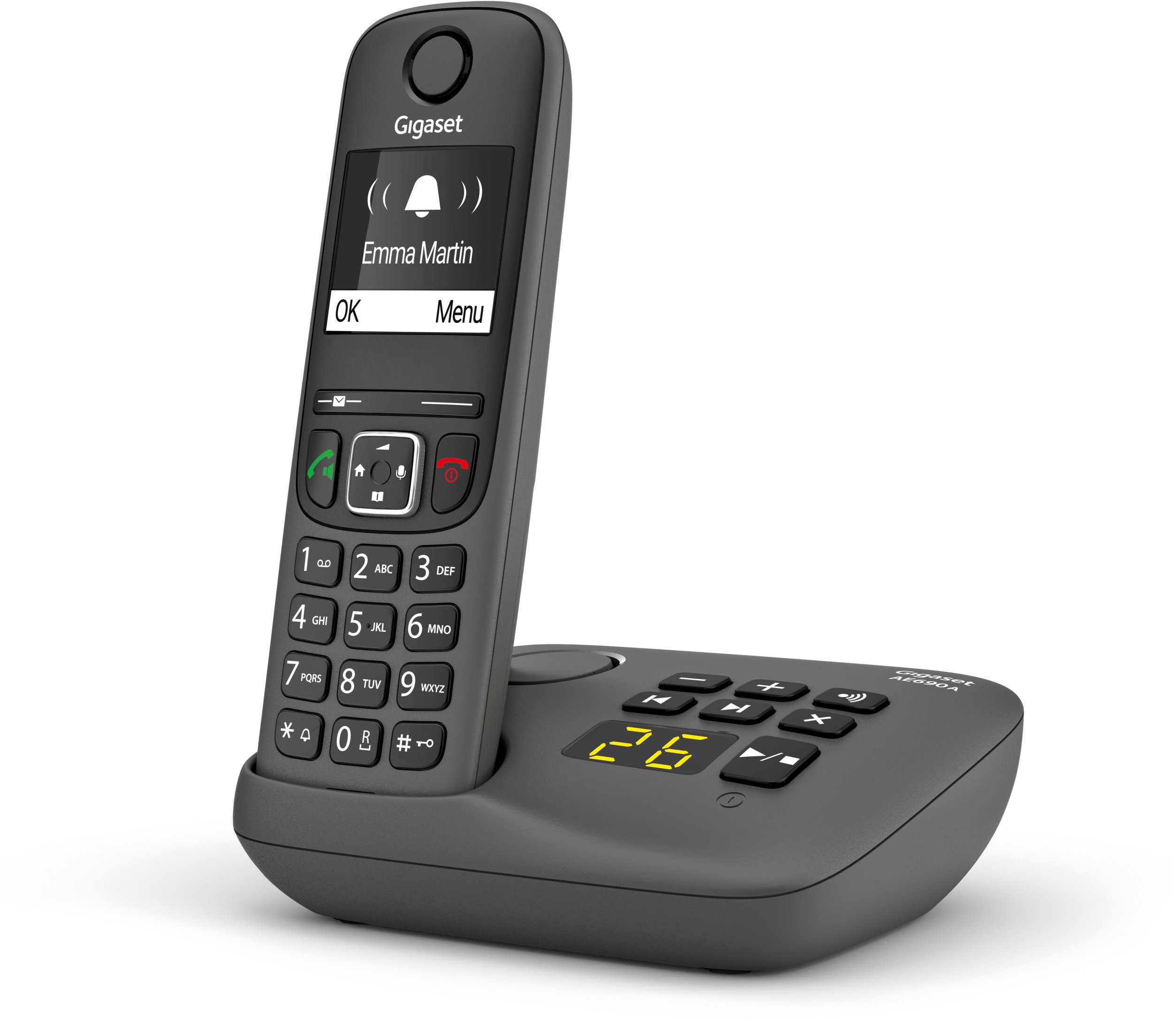 Telefoni pa tela Gigaset AE690A, sekretari telefonike, antracit