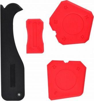 Spatula me prerës për silikon AWTools, 4 copë