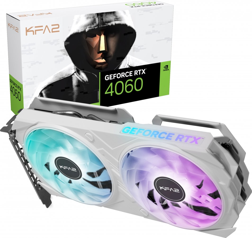 Kartelë grafike KFA2 GeForce RTX 4060 EX White 1-Click OC 8GB GDDR6