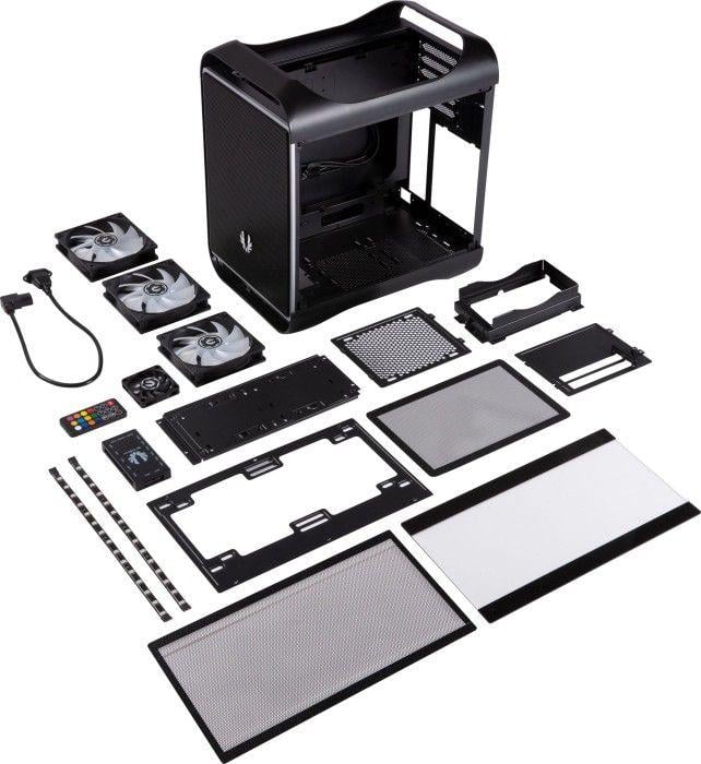 Kasë BitFenix Prodigy M 2022 ARGB, e zezë, Mini Tower