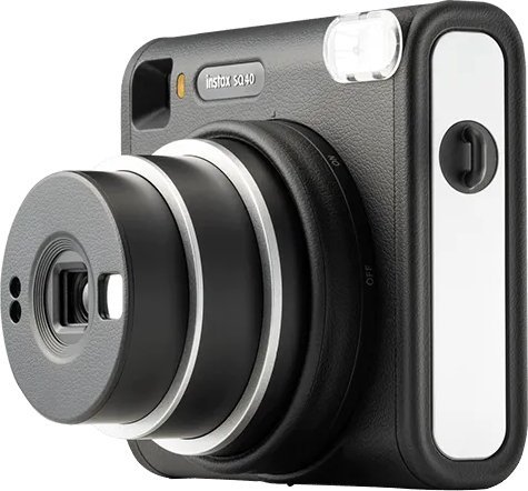 Kamerë instant Fujifilm Instax Square SQ40, format katror, fotografi të menjëhershme, e zezë