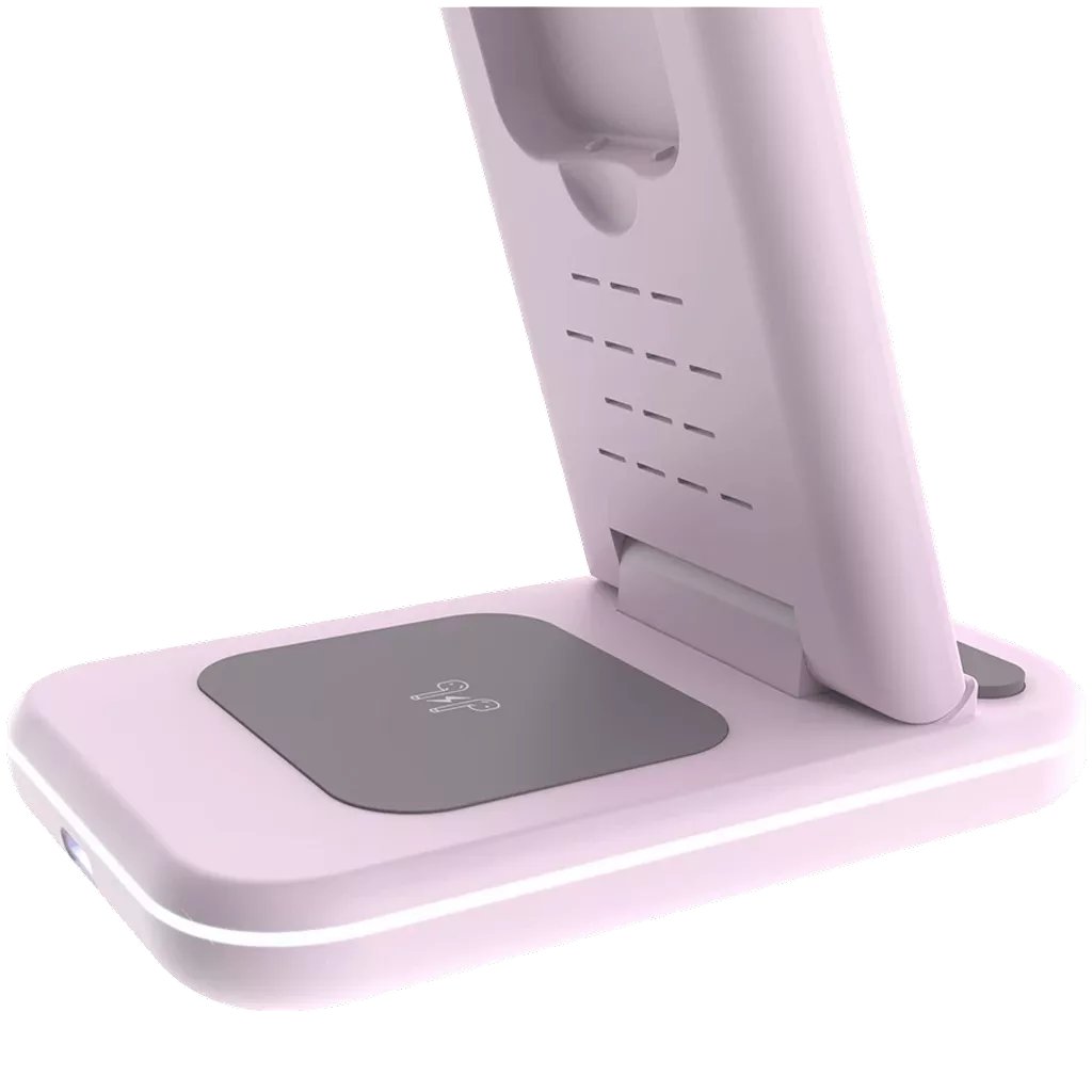 Stacion karikimi Canyon WS-304, karikues wireless 3 në 1, karikim i shpejtë, rozë