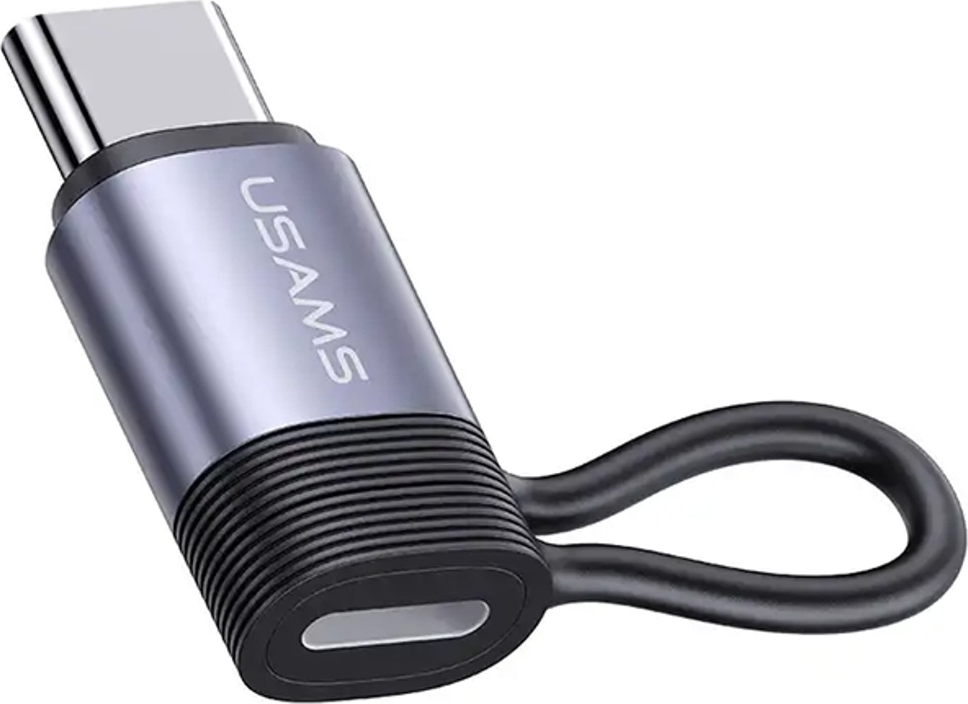Adapter Lightning në USB C Usams AU17, 30W, alumini, i zi