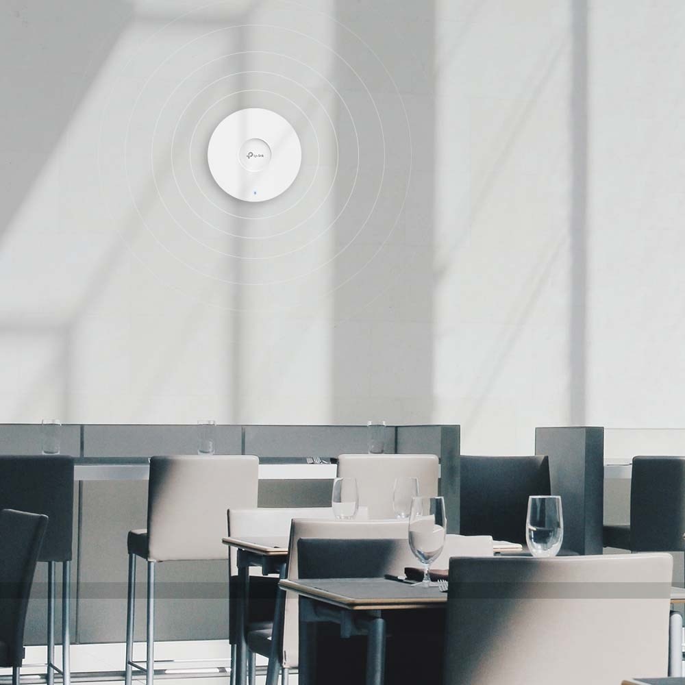 Akses pikë WiFi TP-Link Omada AX1800, WiFi 6, montim tavani, e bardhë