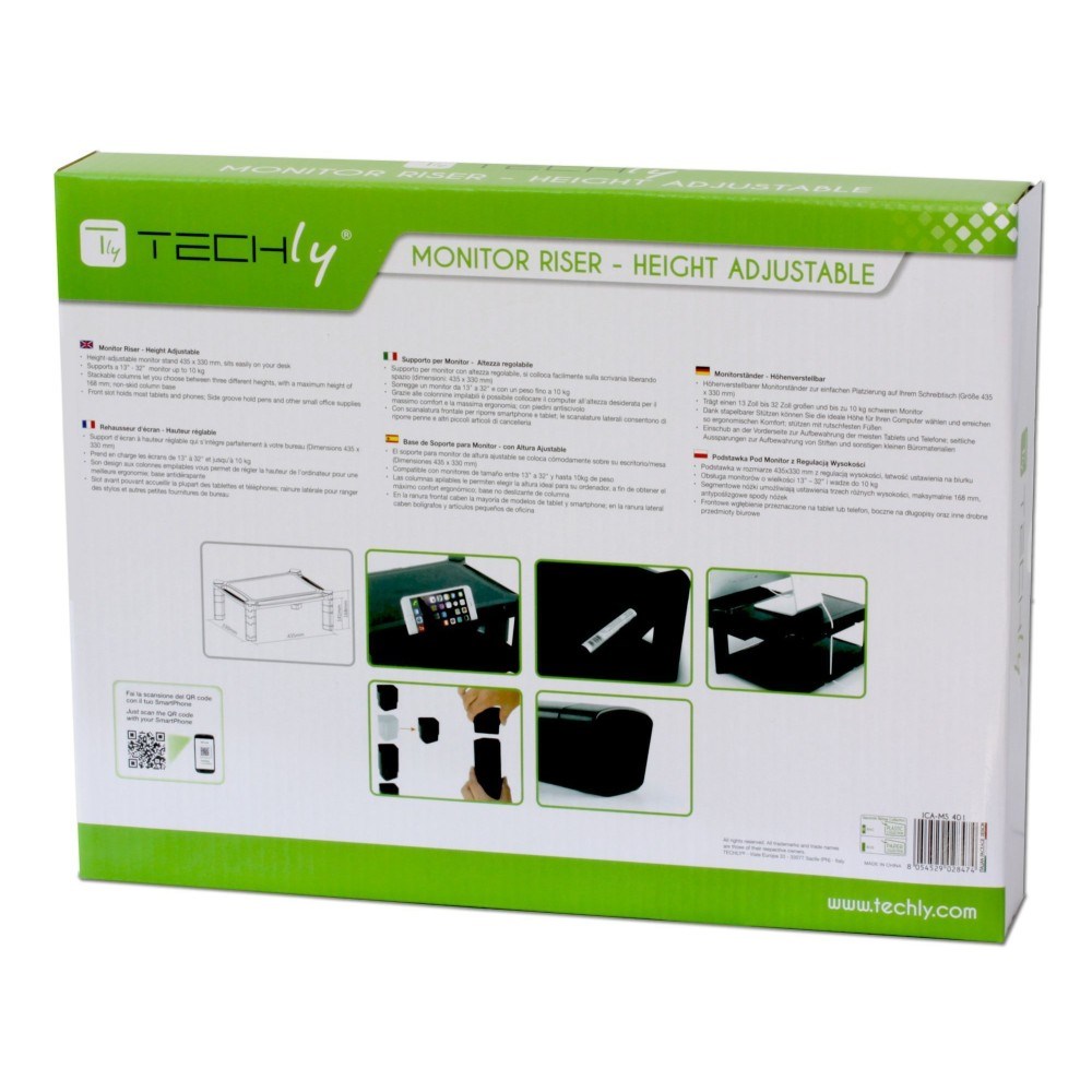 Mbajtëse për monitor Techly ICA-MS 401, e zezë