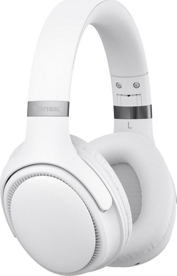 Kufje wireless mbi vesh Tonsil R35BT, Bluetooth 5.3, microSD, të bardha