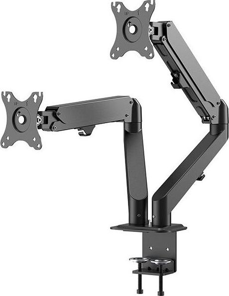 Mbajtëse tavoline për monitorë Neomounts DS70-700BL2, për 2 monitorë 17"-27", mekanizëm me gaz, e zezë