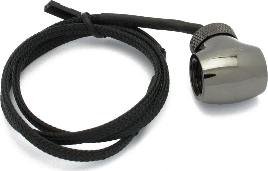Fiting T për ftohje uji XSPC G1/4 3 way, me sensor temperatureje, i zi