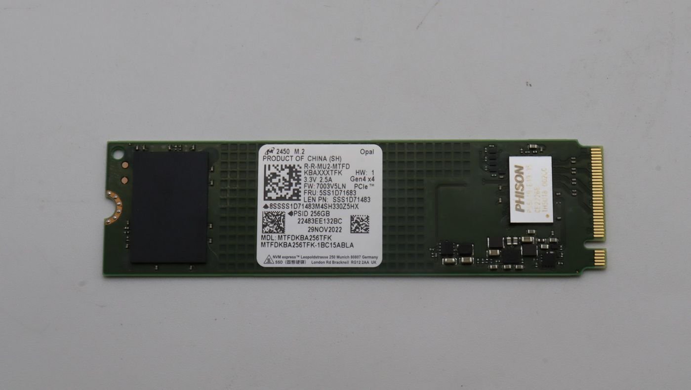 SSD Lenovo M.2 NVMe, 256GB, PCIe 4x4, jeshile