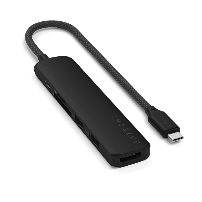 Përshtatës Satechi 6-in-1 USB-C Slim Multiport, i zi