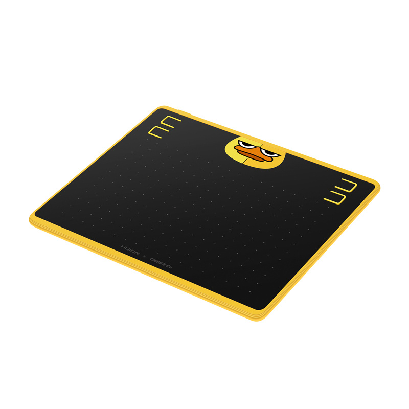 Tablet grafik HUION HS64 Special Edition, 6.3", 8192 nivele presioni, i zi e verdhë