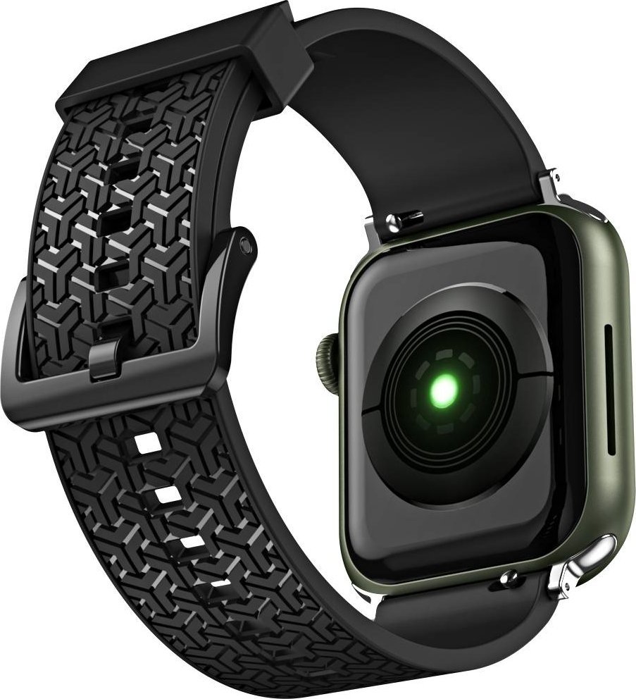 Rrip ore Hurtel Watch Strap Y për Apple Watch 7 6 5 4 3 2 SE, 45 44 42mm, TPU, i zi