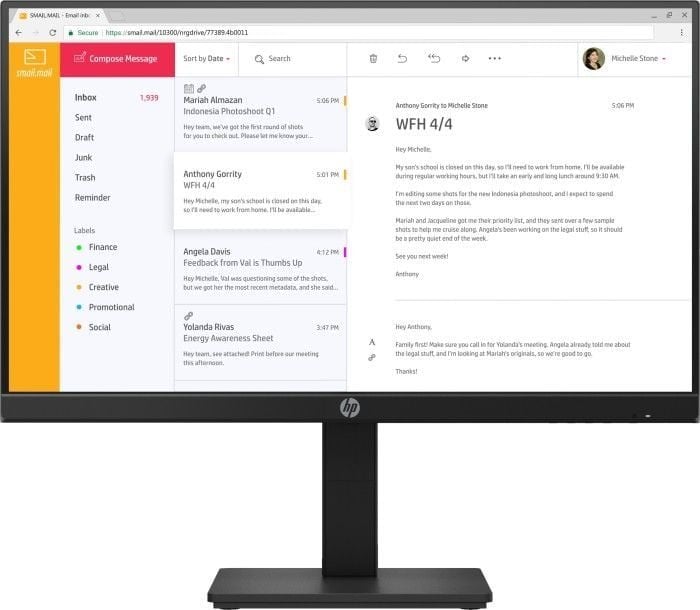 Monitor HP P24h G4 7VH44 AS#ABBFHD,24", IPS, i zi