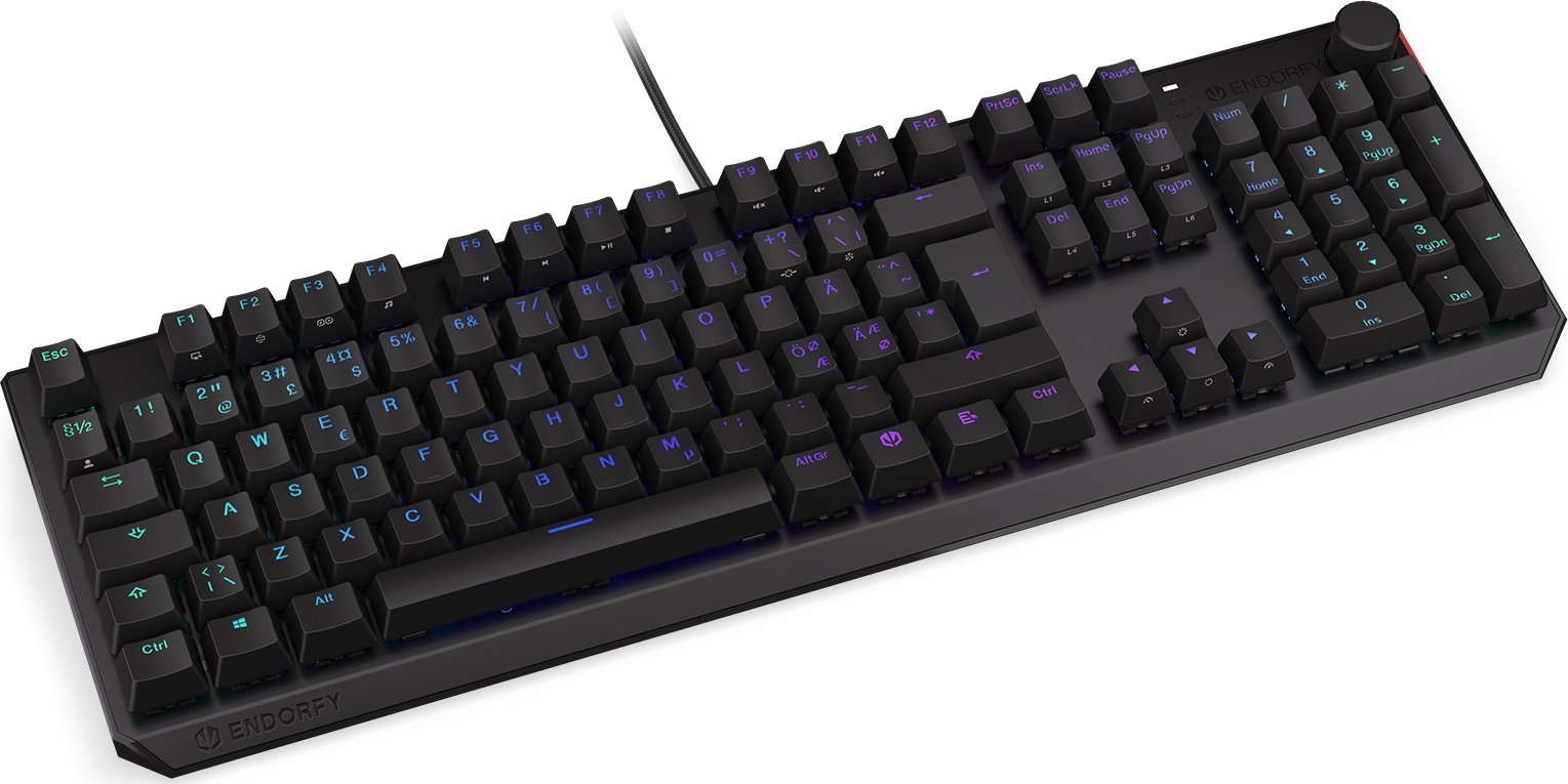 Tastierë mekanike Endorfy Thock, Kailh Brown, RGB, me kabllo, e zezë