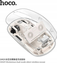 Maus wireless HOCO GM29, Bluetooth 2.4G, 1600 DPI, transparent