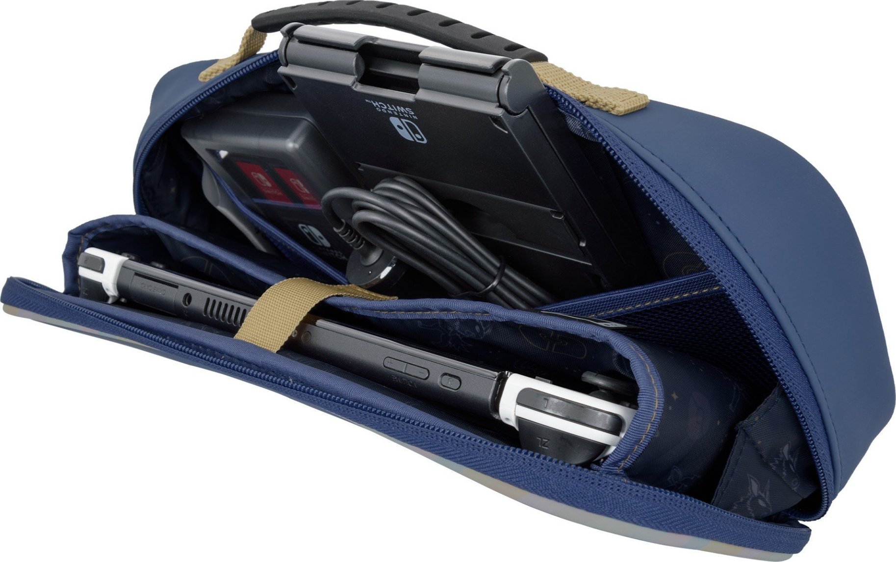 Etui për konzollë Hori Cargo Pouch Compact Eevee Evolutions, për Nintendo Switch OLED, shumëngjyrësh