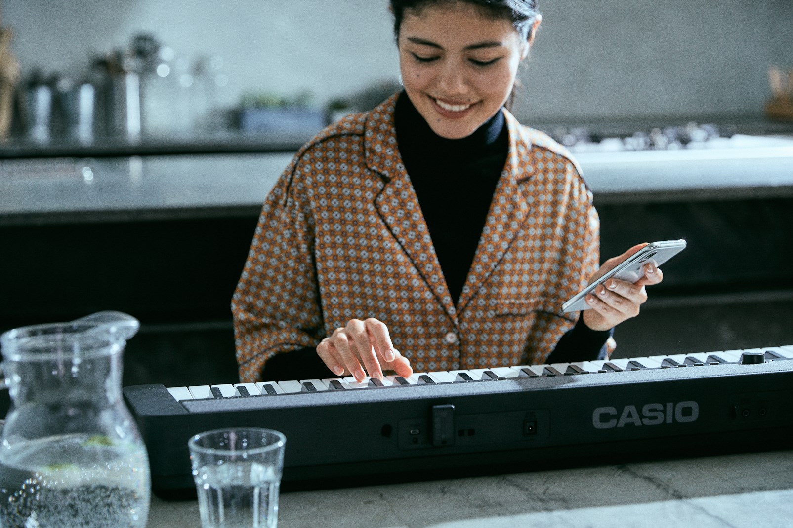 Tastierë Casio Casiotone CTS1, 61 taste, Touch Sensitive, e zezë