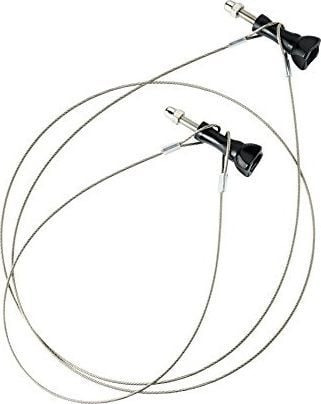 Set kabllo sigurie për kamera Mantona Safety Line, çelik inox 40cm dhe 100cm, e zezë argjend