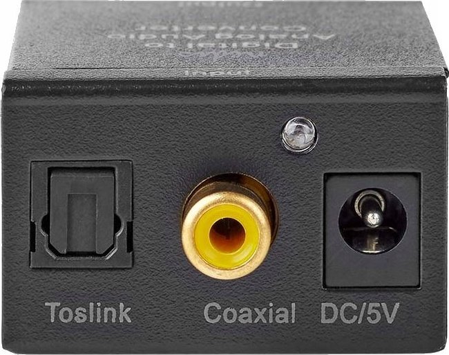 Konvertor audio Nedis ACON2510BK, 2x Cinch në Toslink, i zi