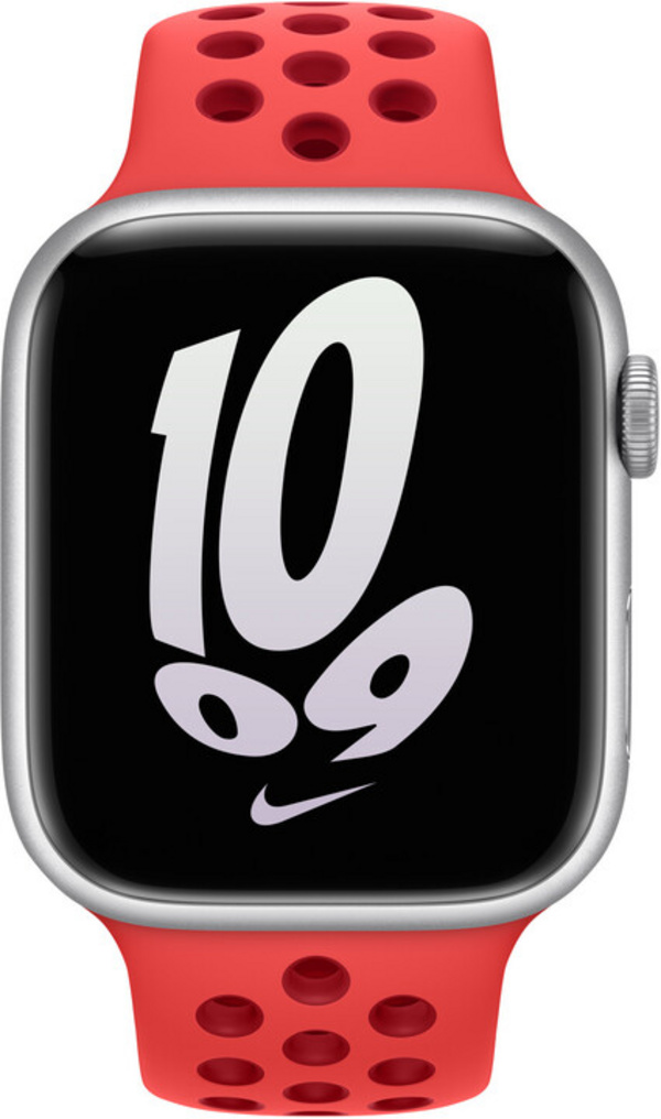 Apple Watch 45mm Nike Band, Bright Crimson/Gym Red Nike Sport Band