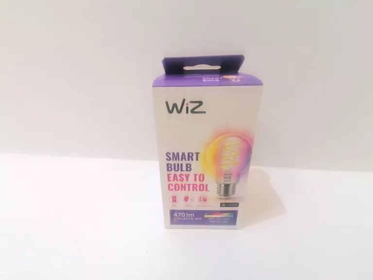 Llambë smart WiZ Filament A60, 40W, E27, RGB, e tejdukshme