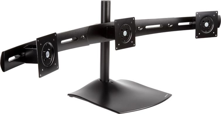 Stand tavoline për 3 monitorë Ergotron DS100, deri 21", i zi