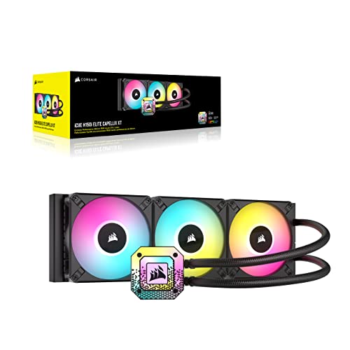 Ftohës uji për CPU Corsair iCUE H150i Elite Capellix XT, 360mm, RGB, i zi, i rinovuar