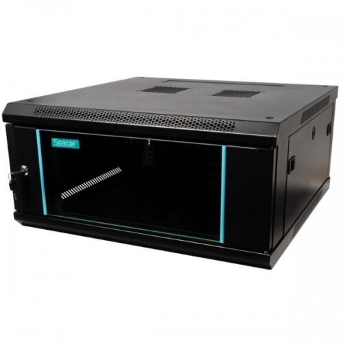 Kabinet muri Rack Spacer SPCW-4U-600-BK-03, 19", 4U, 600x600 mm, i zi