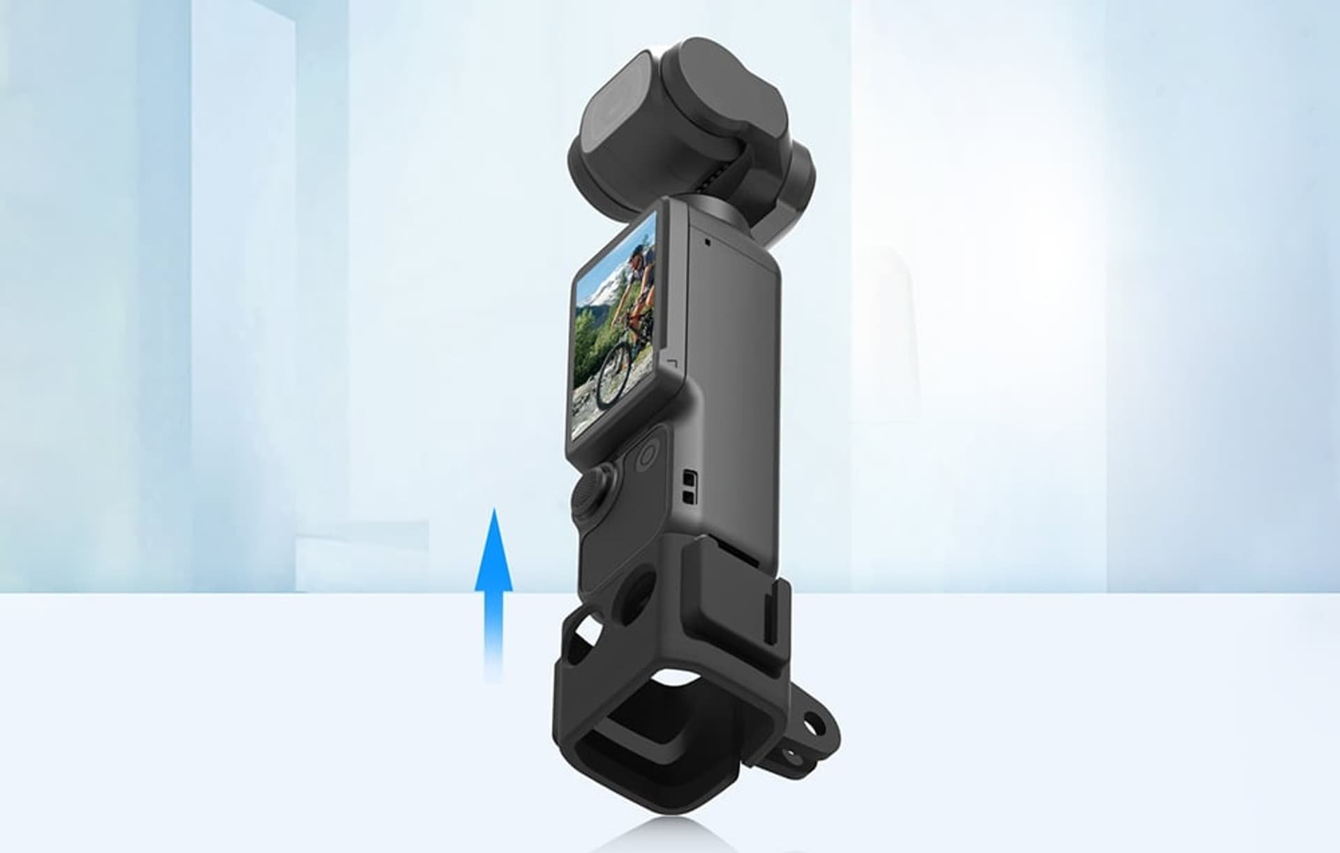 Adapter mbrojtës Puluz Expansion për OSMO Pocket 3, ABS, me cold shoe, i zi