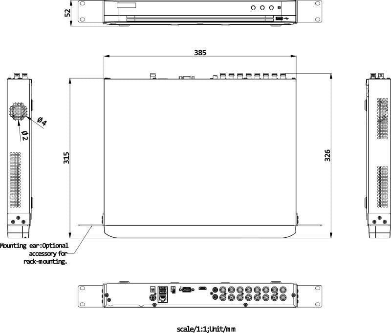 Видеорекордер DVR Хиквисион IDS-7216HUHI-M2/X/4A+16/4ALM, 16 канали, Full HD