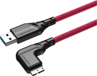 Kabllo tethering Mathorn MTC-521M, USB A në Micro B 90°, 5m, magenta