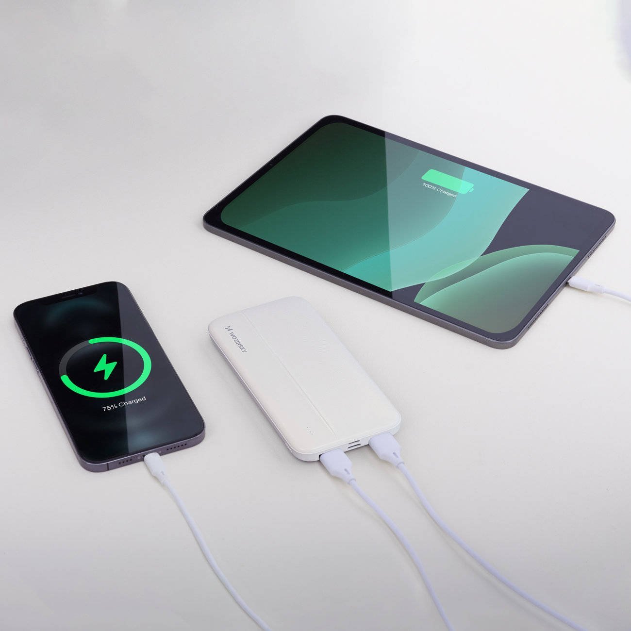 Power bank i jashtëm 10000mAh, kompakt, USB, i zi