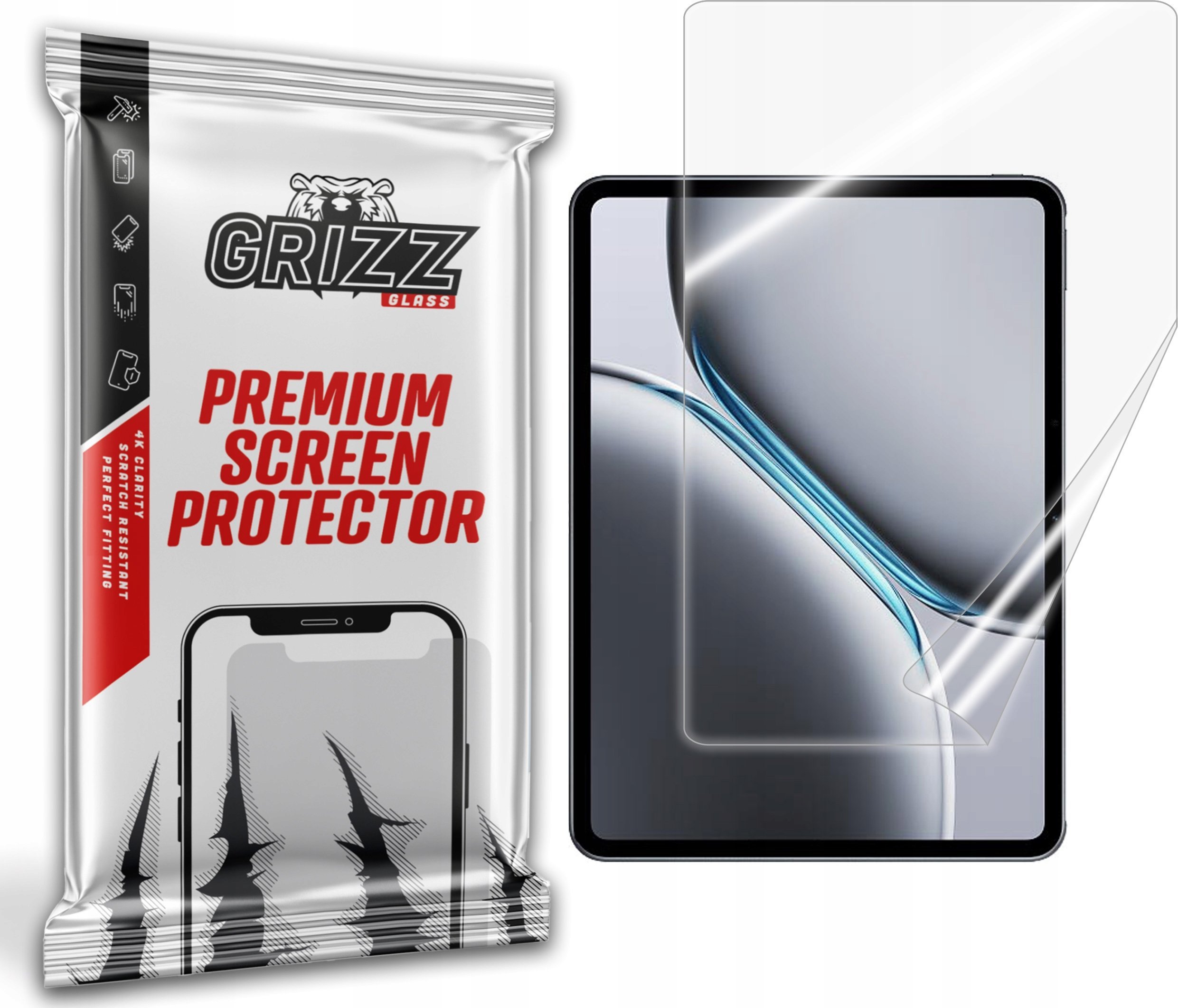 Mbështjellës ekrani GrizzGlass Ceramic Film për OnePlus Pad 2, fleksibël, transparnet