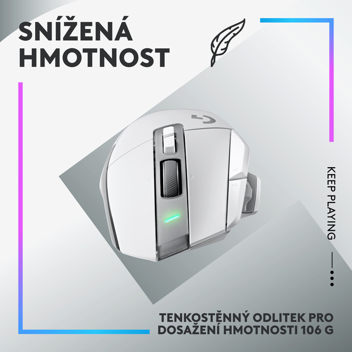 Maus Logitech G502 X Plus, i bardhë