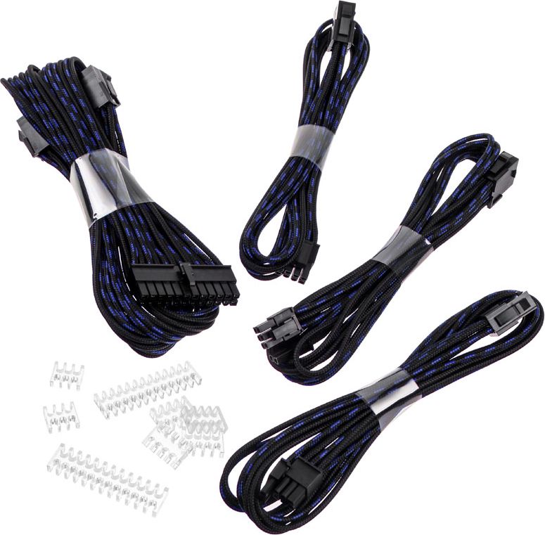 Set kabllosh zgjeruese Phanteks PH-CB-CMBO_SBL, 0.5m, për furnizim ATX dhe PCIe, blu