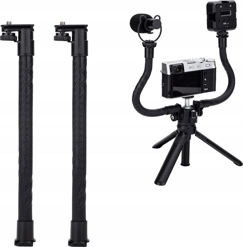 Krah fleksibël për tripod JJC FXB K2, me cold shoe, me adapter qëndrimi, i zi