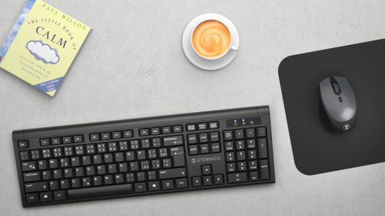 Tastierë wireless Eternico Essential KS1000, 2.4GHz, USB nano marrës, e zezë
