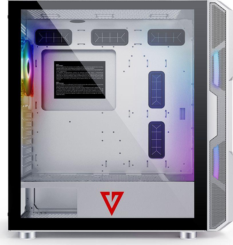 Kasë Modecom Volcano Amirani ARGB, e bardhë, Midi Tower