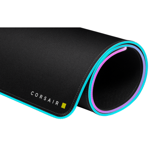 Mousepad gaming CORSAIR MM700 RGB Extended, 930x400mm, me ndriçim RGB, i zi
