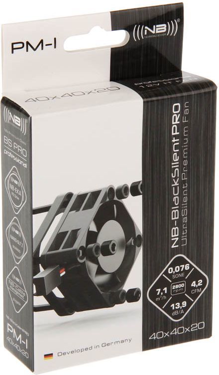 Ftohës Noiseblocker BlackSilent Pro PM1, 40 mm