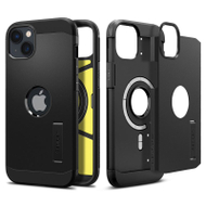 Mbështjellës për iPhone 14 Spigen Tough Armor MagSafe, i zi