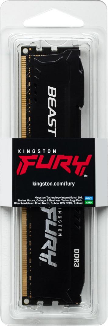 меморија  Kingston Fury Beast, DDR3, 8 GB, 1600 MHz, CL10, KF316C10BB/8