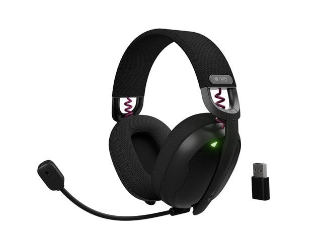 Kufje wireless Fury Fukiya F6, on ear, 2.4 GHz Bluetooth USB, të zeza